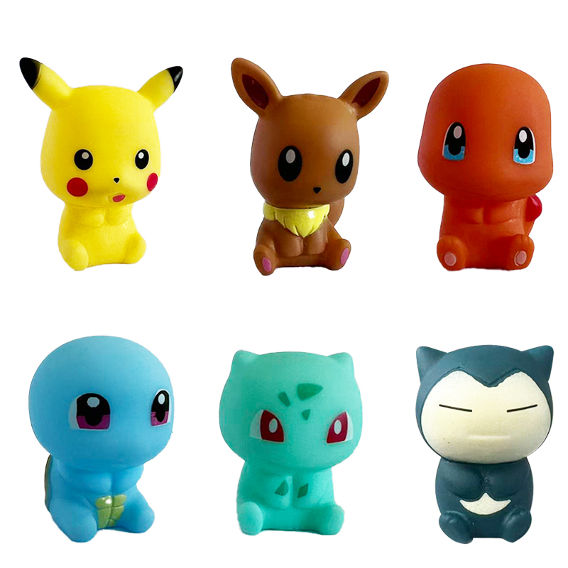 Baby Products Useful - 6Pcs Pokemon Bath Toys Pikachu Bulbasaur