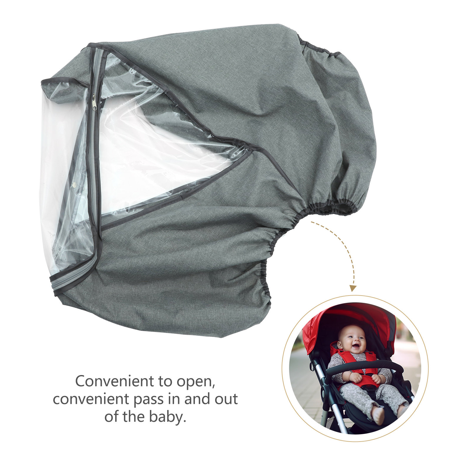 Grey Baby Stroller Cover Windp - Stroller Rain Cover review and price