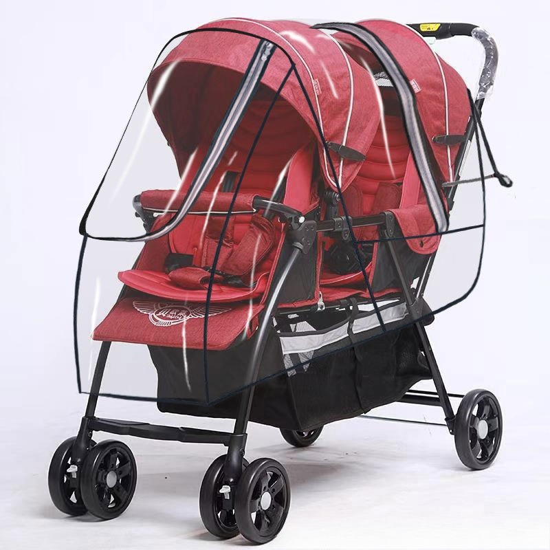 Double Seats Twin Baby Strolle - Stroller Rain Cover review and price