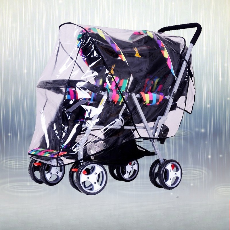 Double Seats Twin Baby Strolle - Stroller Rain Cover review and price